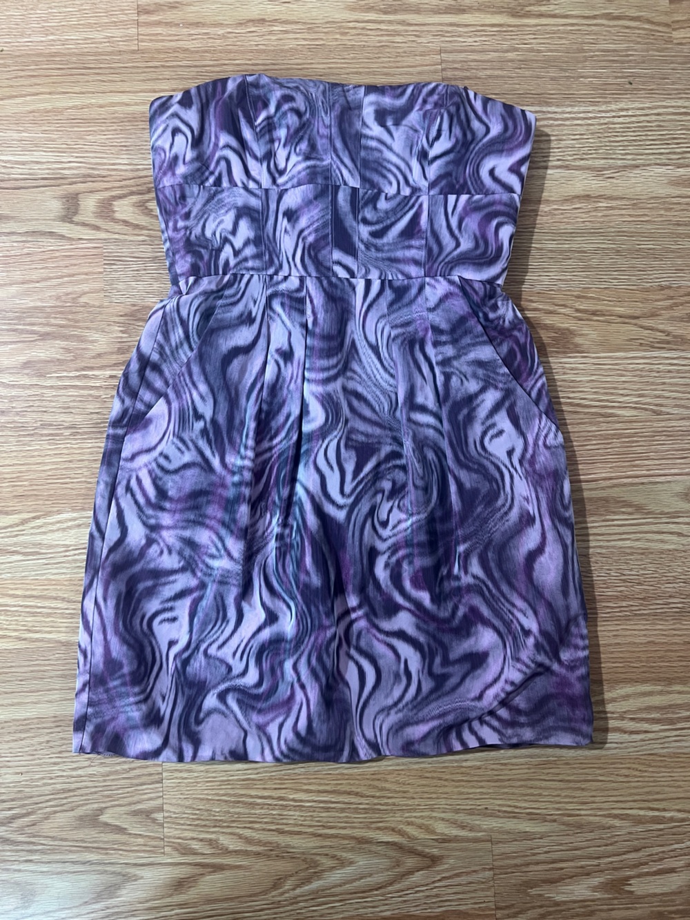 BCBGeneration Light Lavender Evening Dress with Satin Finish